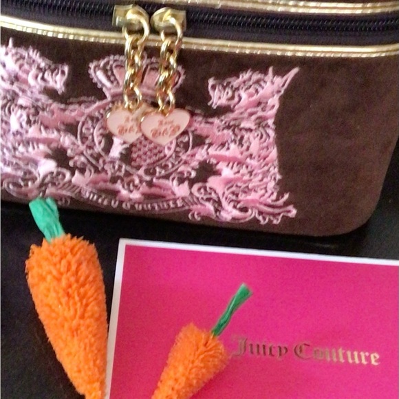 Y2K Juicy couture velour train case EUC Brown & Pink - Picture 2 of 15